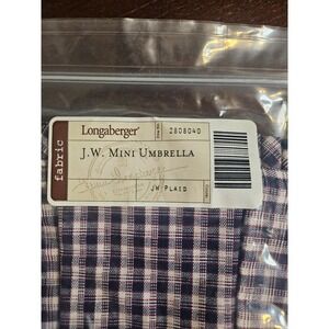Longaberger JW Plaid Miniature Mini Umbrella Basket Liner New